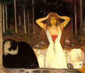 Cinzas (1894), Edvard Munch. (Expressionismo)